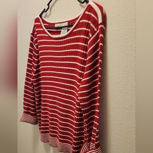 NWOT! White Stag Red and White Striped Sweater